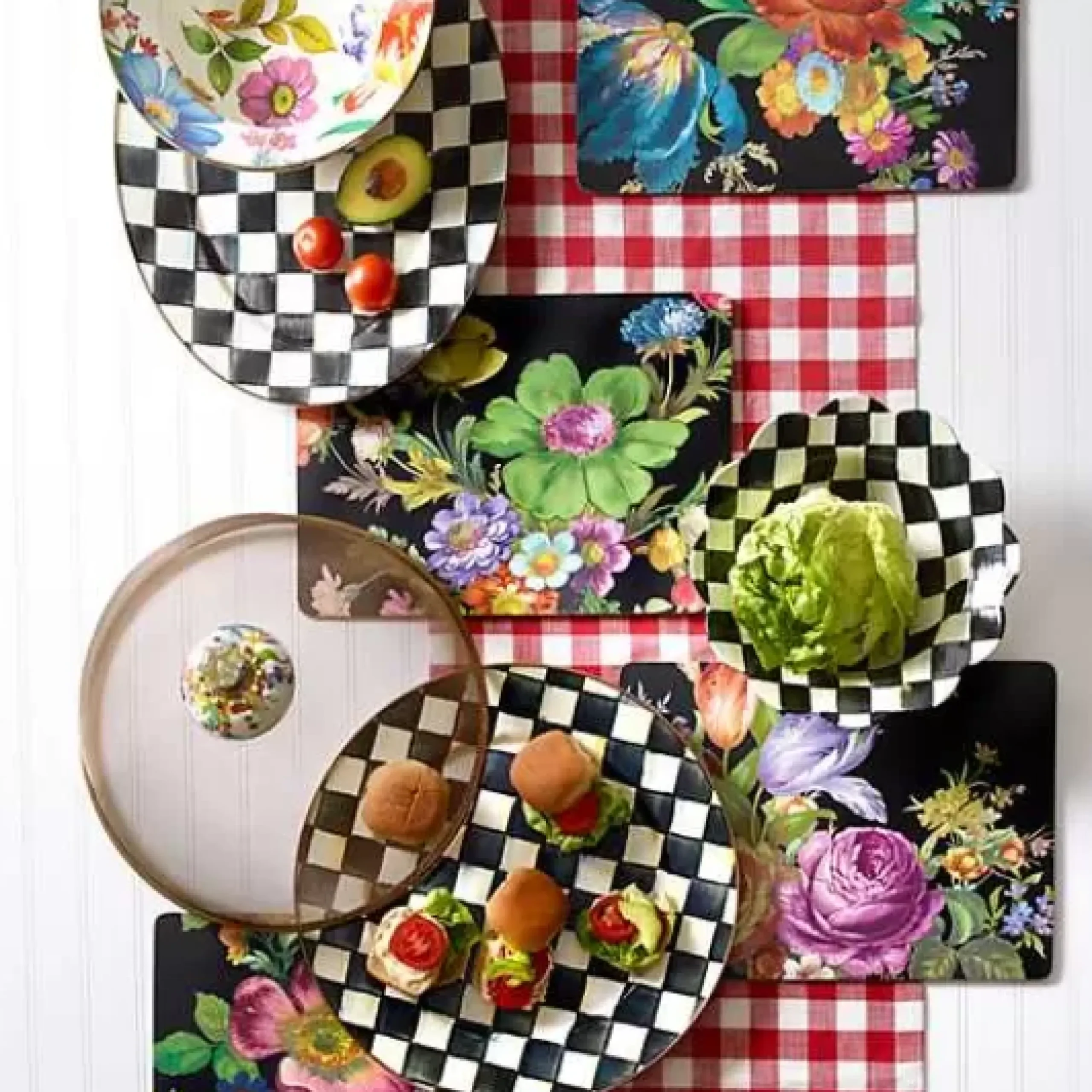 MacKenzie-Childs Courtly Check Large Oval Platter< Bar Entertaining|Serveware