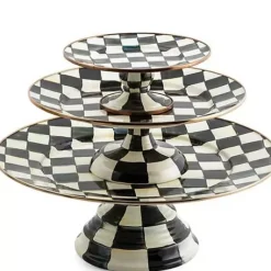 MacKenzie-Childs Courtly Check Large Pedestal Platter< Serveware