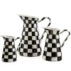 MacKenzie-Childs Courtly Check Large Practical Pitcher< Bar Entertaining|Serveware