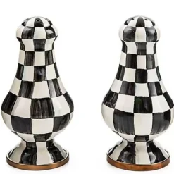 MacKenzie-Childs Courtly Check Large Salt  Pepper Shakers< Table Accessories|Serveware