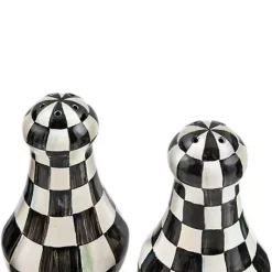 MacKenzie-Childs Courtly Check Large Salt  Pepper Shakers< Table Accessories|Serveware