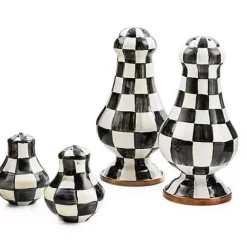 MacKenzie-Childs Courtly Check Large Salt  Pepper Shakers< Table Accessories|Serveware
