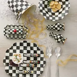MacKenzie-Childs Courtly Check Large Salt  Pepper Shakers< Table Accessories|Serveware