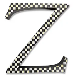 MacKenzie-Childs Courtly Check Letter - Z< Room Accents