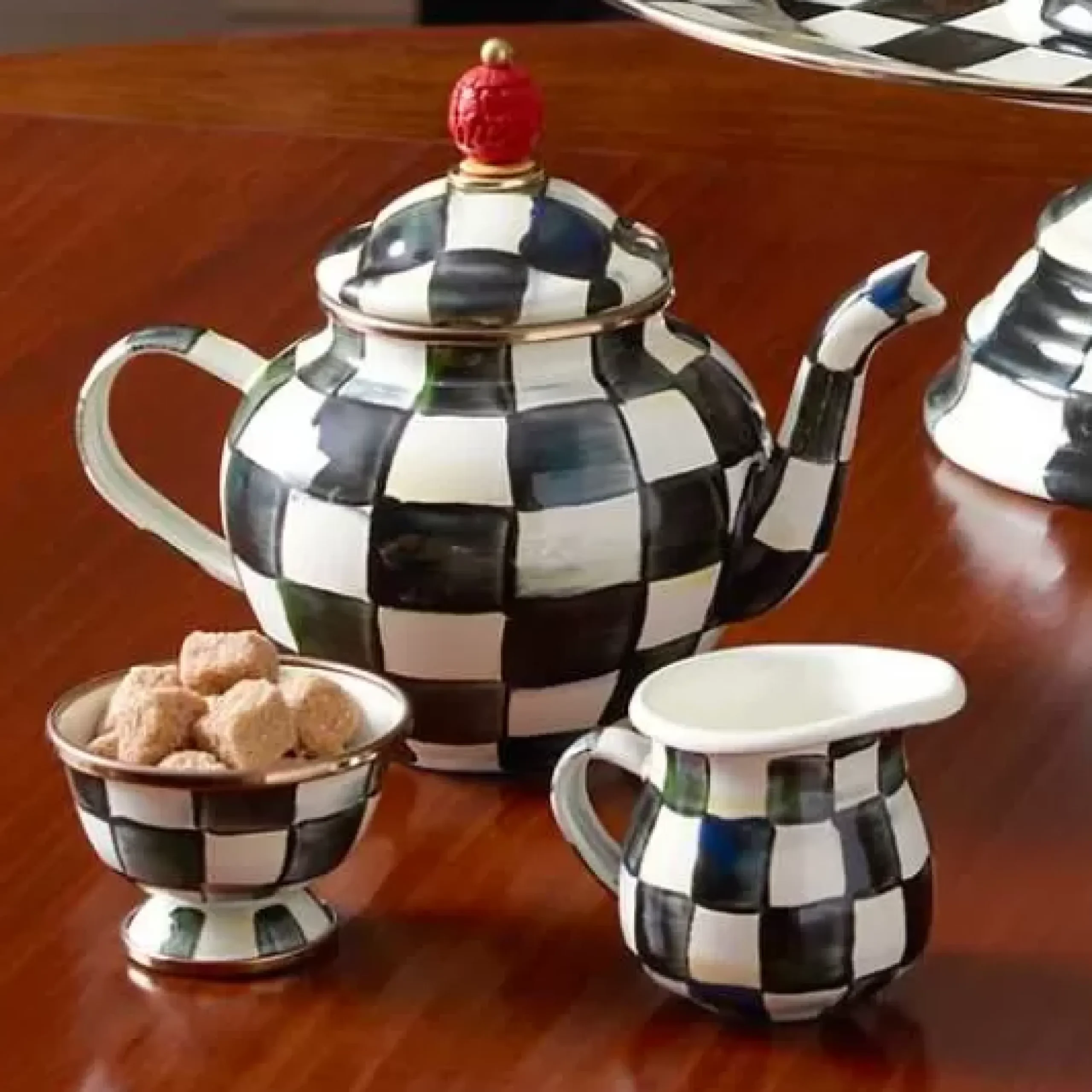 MacKenzie-Childs Courtly Check Little Sugar Bowl< The Coffee Shop|Serveware