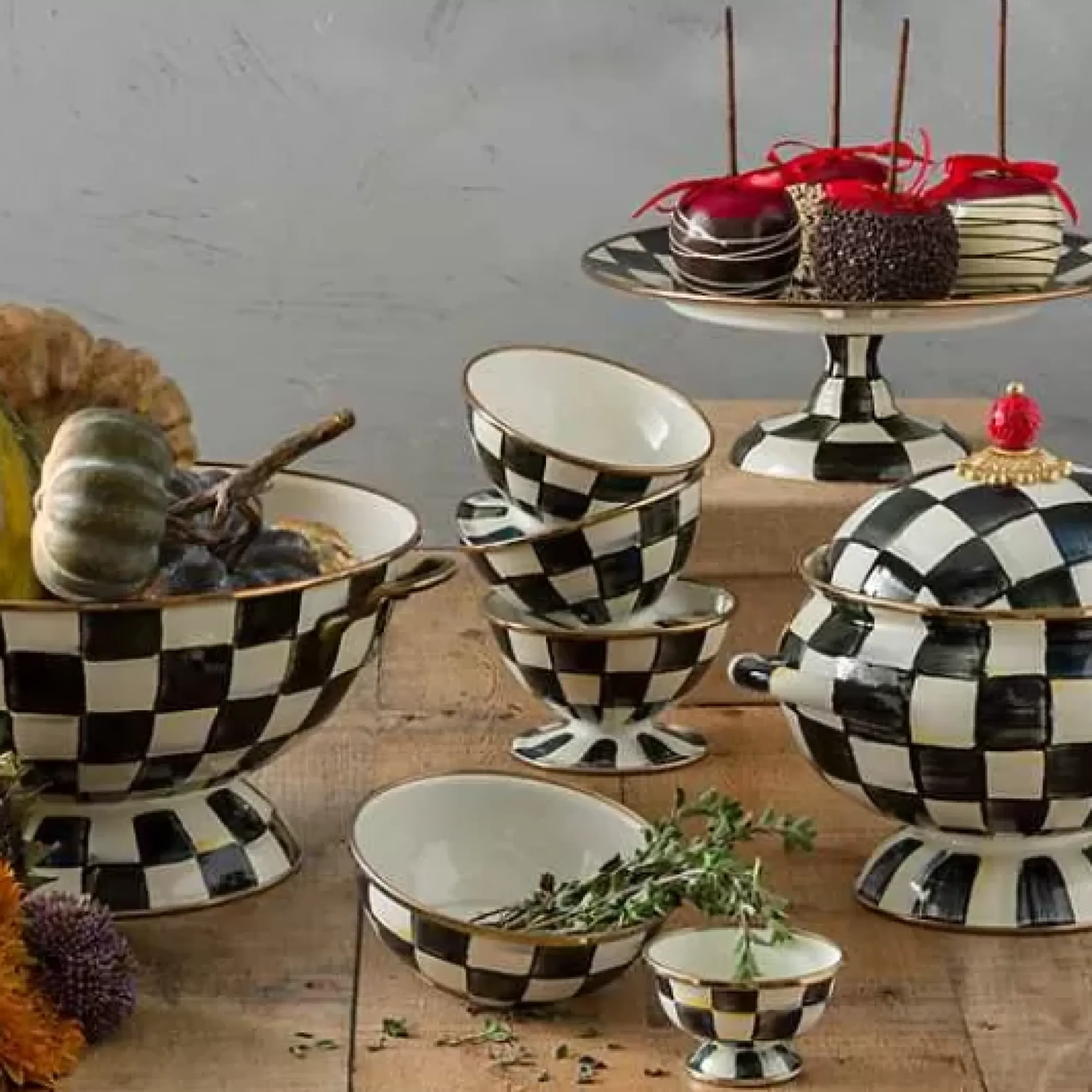 MacKenzie-Childs Courtly Check Little Sugar Bowl< The Coffee Shop|Serveware