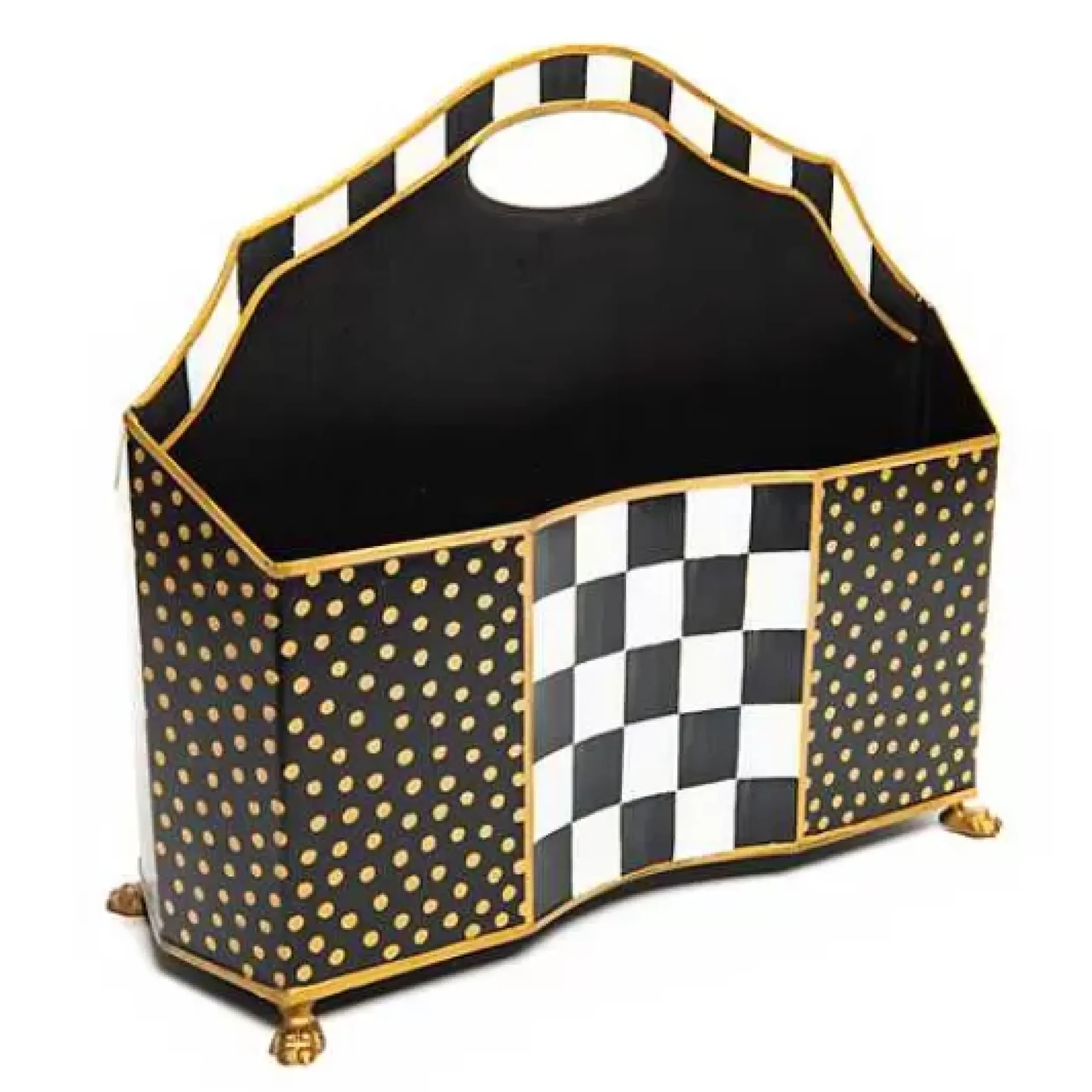 MacKenzie-Childs Courtly Check Magazine Holder< Room Accents