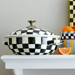 MacKenzie-Childs Courtly Check Medium Casserbole< Cookware & Bakeware