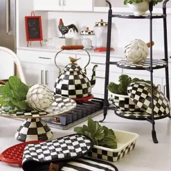 MacKenzie-Childs Courtly Check Medium Casserbole< Cookware & Bakeware