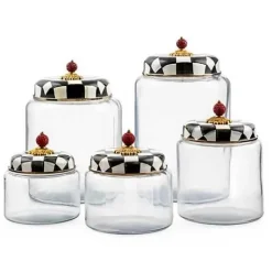 MacKenzie-Childs Courtly Check Medium Kitchen Canister< Room Accents