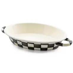 MacKenzie-Childs Courtly Check Medium Oval Gratin Dish< Fall Entertaining|Cookware & Bakeware