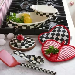MacKenzie-Childs Courtly Check Medium Oval Gratin Dish< Fall Entertaining|Cookware & Bakeware