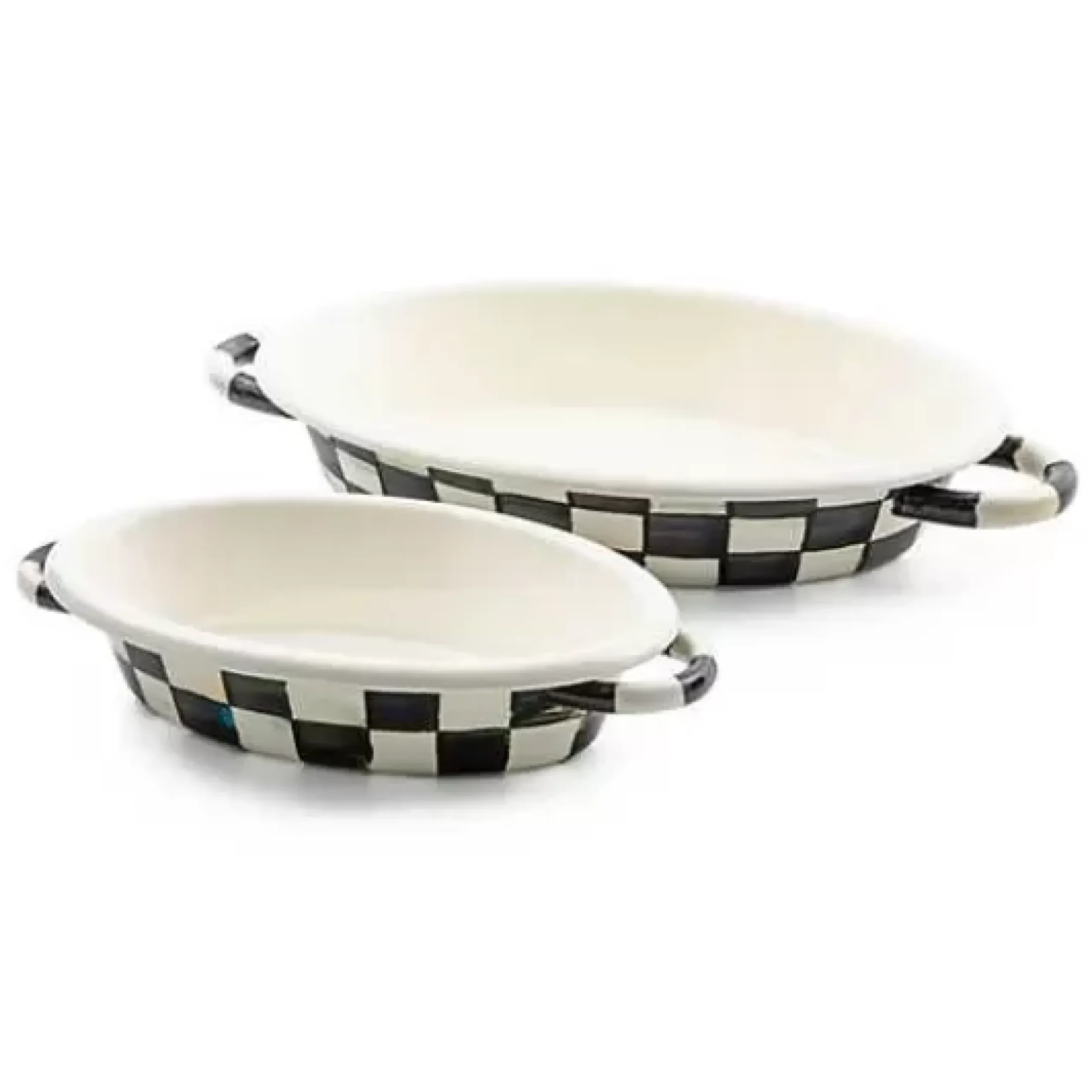 MacKenzie-Childs Courtly Check Medium Oval Gratin Dish< Fall Entertaining|Cookware & Bakeware
