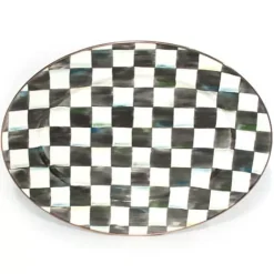 MacKenzie-Childs Courtly Check Medium Oval Platter< Bar Entertaining|Serveware