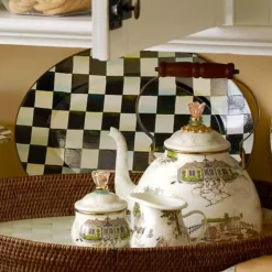 MacKenzie-Childs Courtly Check Medium Oval Platter< Bar Entertaining|Serveware