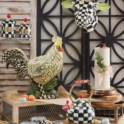 MacKenzie-Childs Courtly Check Mini Canister< Room Accents|Kitchen Storage & Organization