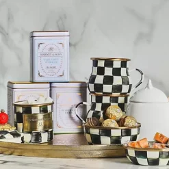 MacKenzie-Childs Courtly Check Mini Canister< Room Accents|Kitchen Storage & Organization