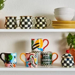 MacKenzie-Childs Courtly Check Mug< The Coffee Shop|Fall Entertaining