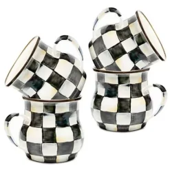MacKenzie-Childs Courtly Check Mugs, Set of 4< Kitchen & Dining Sets|The Coffee Shop