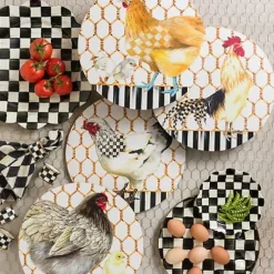 MacKenzie-Childs Courtly Check Napkin Rings, Set of 4< Table Accessories|Kitchen & Table Linens