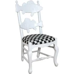 MacKenzie-Childs Courtly Check Outdoor Fish Chair< Outdoor|Spring