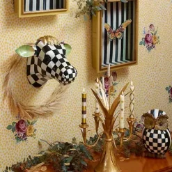 MacKenzie-Childs Courtly Check Owl< The Halloween Shop|The Fall Shop