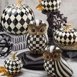 MacKenzie-Childs Courtly Check Owl< The Halloween Shop|The Fall Shop