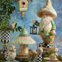 MacKenzie-Childs Courtly Check Pedestal Urn< Spring|Outdoor