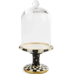 MacKenzie-Childs Courtly Check Pedestal with Cloche< Room Accents