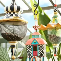 MacKenzie-Childs Courtly Check Pendant Bird Feeder< Spring|Outdoor