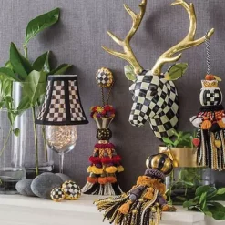 MacKenzie-Childs Courtly Check Petit Four Round Knob< Finishing Touches|Room Accents
