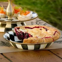 MacKenzie-Childs Courtly Check Pie Plate< Fall Entertaining|Cookware & Bakeware