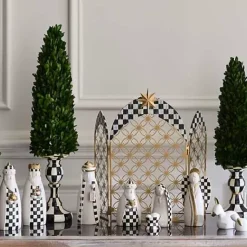 MacKenzie-Childs Courtly Check 10-Piece Mini Nativity Set< Holiday|Decor Sets