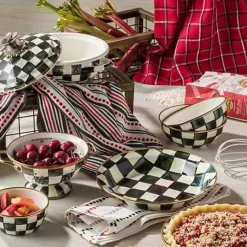 MacKenzie-Childs Courtly Check Pinch Bowl< Bar Entertaining|Serveware