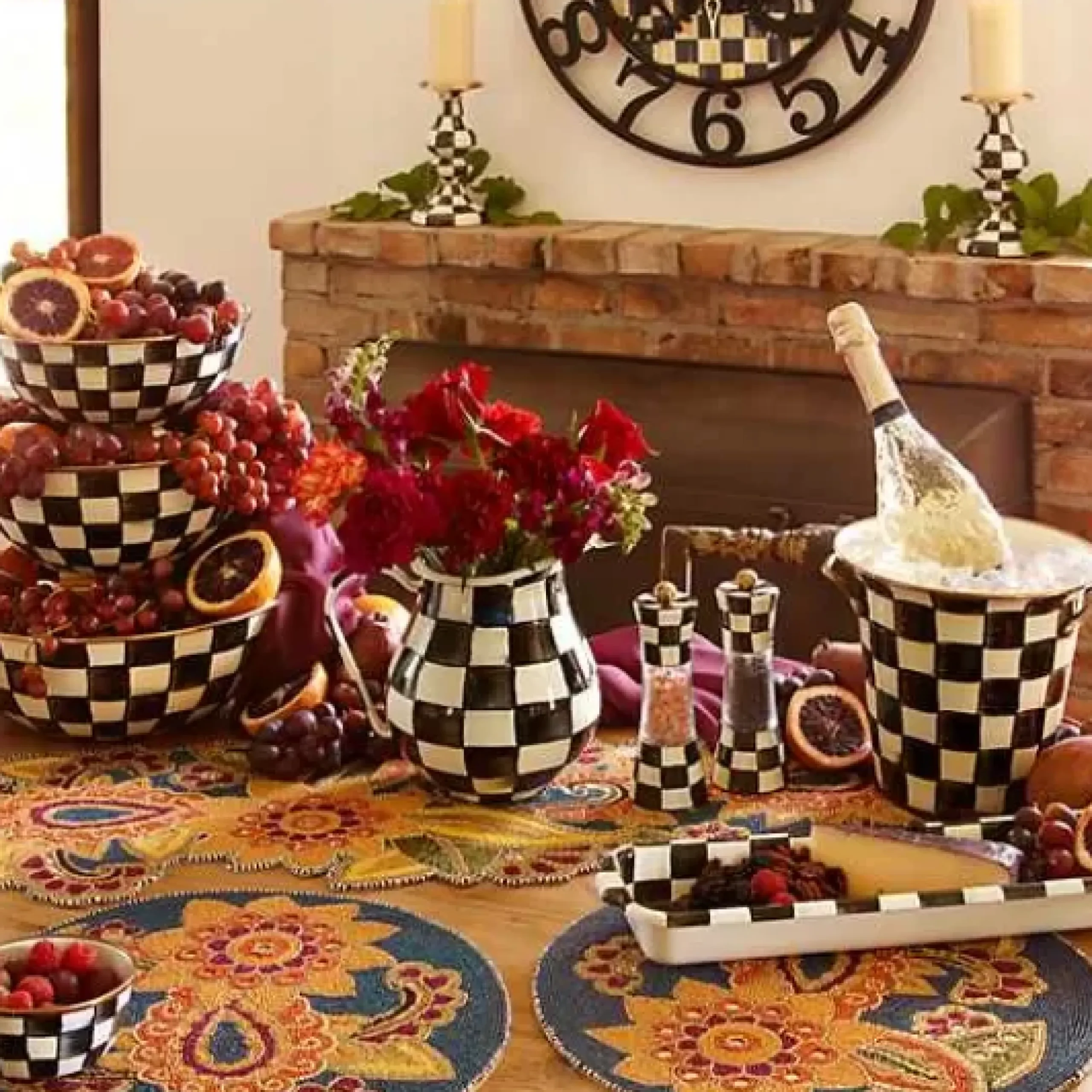 MacKenzie-Childs Courtly Check Pitcher< Serveware|Bar Entertaining