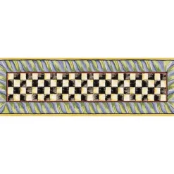 MacKenzie-Childs Courtly Check Purple Green 2'6 x 8' Washable Runner< Rugs