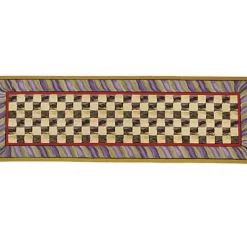 MacKenzie-Childs Courtly Check Purple Green 2'6 x 8' Runner< Rugs