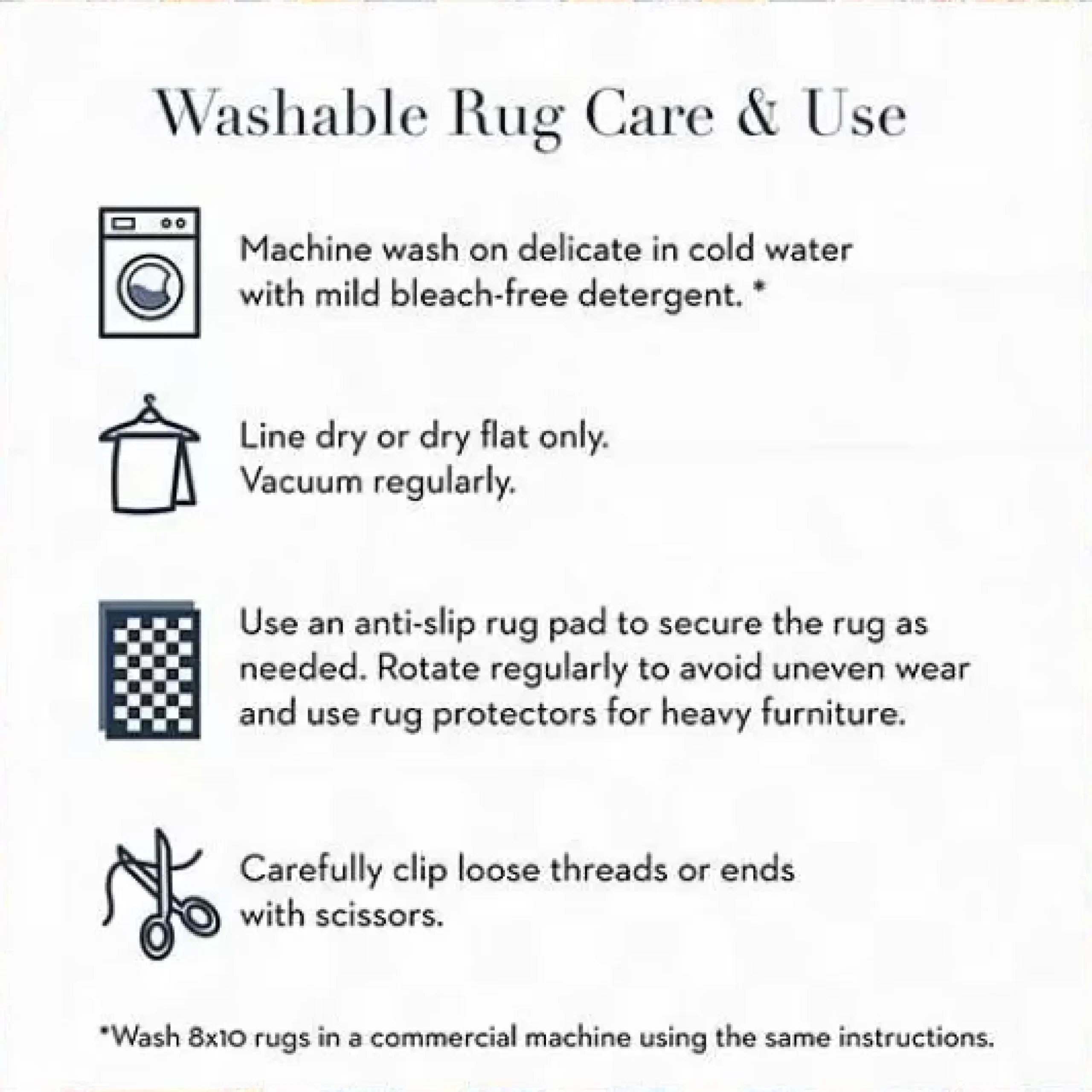 MacKenzie-Childs Courtly Check Purple Green 8' x 10' Washable Rug< Rugs