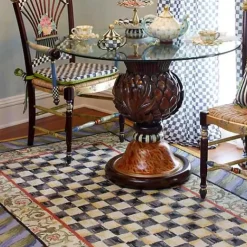 MacKenzie-Childs Courtly Check Purple  Green 5' x 8' Rug< Rugs