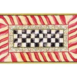 MacKenzie-Childs Courtly Check Red Gold 3' x 5' Washable Rug< Rugs