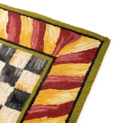 MacKenzie-Childs Courtly Check Red Gold 2' x 3' Rug< Rugs