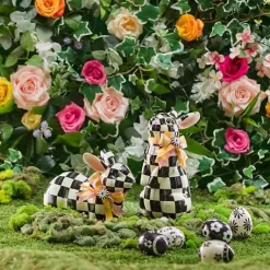 MacKenzie-Childs Courtly Check Resting Bunny< Room Accents
