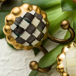 MacKenzie-Childs Courtly Check Round Hook< Finishing Touches|Room Accents