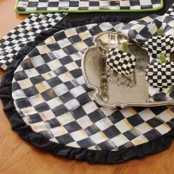 MacKenzie-Childs Courtly Check Round Placemat< Table Accessories|Kitchen & Table Linens