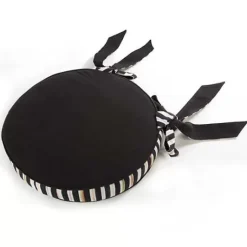 MacKenzie-Childs Courtly Check Round Stool Cushion< Pillows, Throws, & Cushions