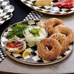 MacKenzie-Childs Courtly Check Round Tray< The Coffee Shop|Fall Entertaining