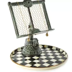 MacKenzie-Childs Courtly Check Round Tray< The Coffee Shop|Fall Entertaining