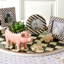 MacKenzie-Childs Courtly Check Round Tray< The Coffee Shop|Fall Entertaining