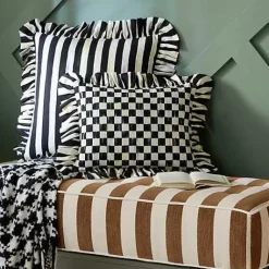 MacKenzie-Childs Courtly Check Ruffle Lumbar Pillow< Pillows, Throws, & Cushions
