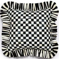 MacKenzie-Childs Courtly Check Ruffle Throw Pillow< Pillows, Throws, & Cushions